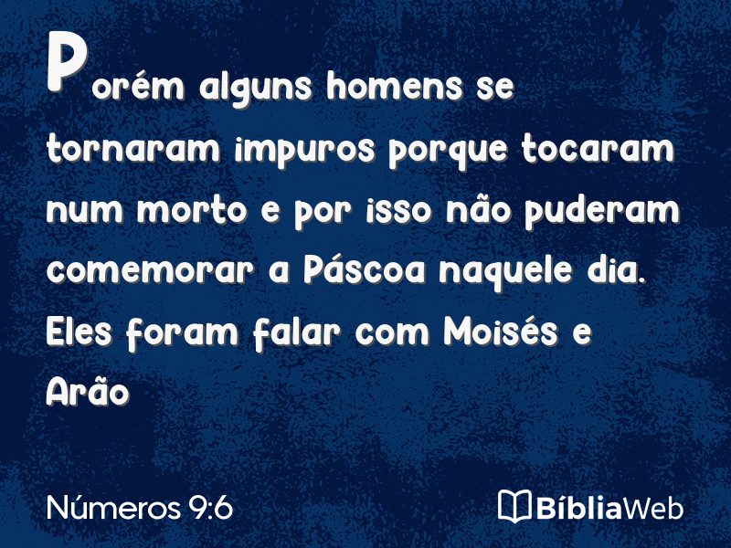 Números 9:6 em imagem para compartilhar