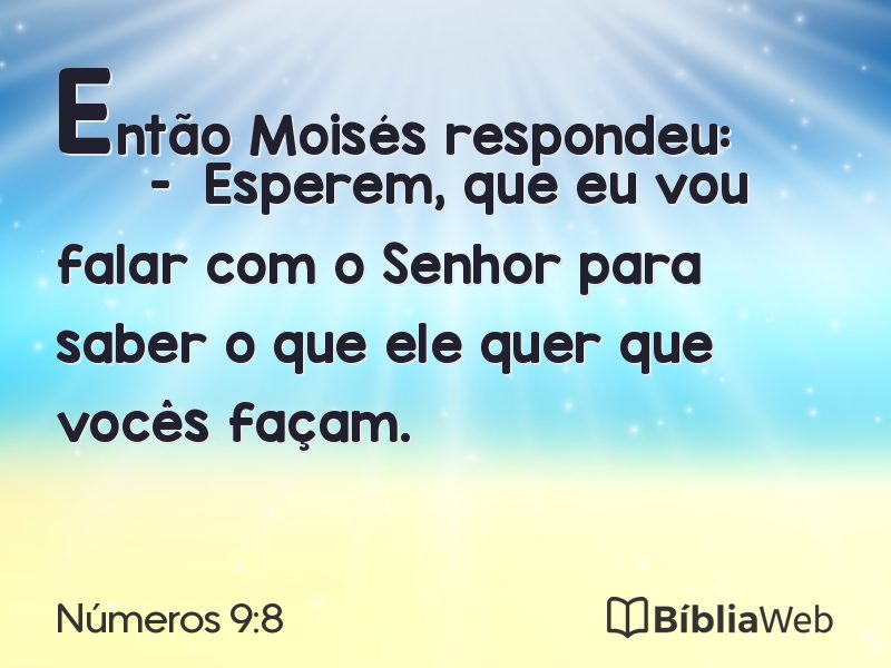 Números 9:8 em imagem para compartilhar