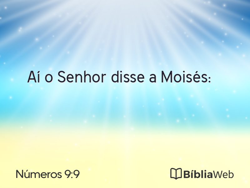 Números 9:9 em imagem para compartilhar