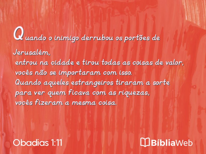 Obadias 1:11 em imagem para compartilhar