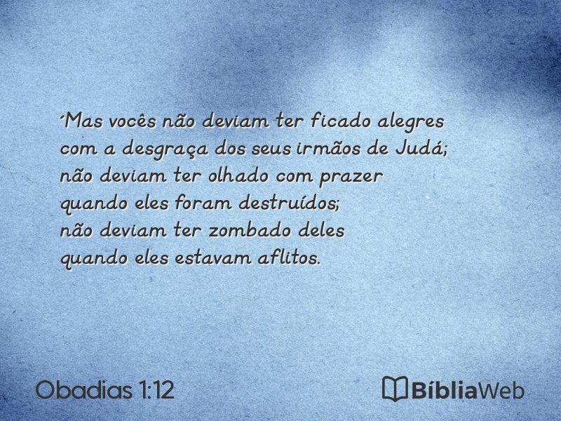 Obadias 1:12 em imagem para compartilhar