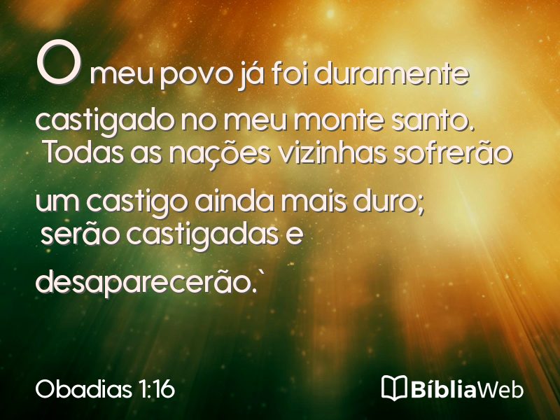 Obadias 1:16 em imagem para compartilhar
