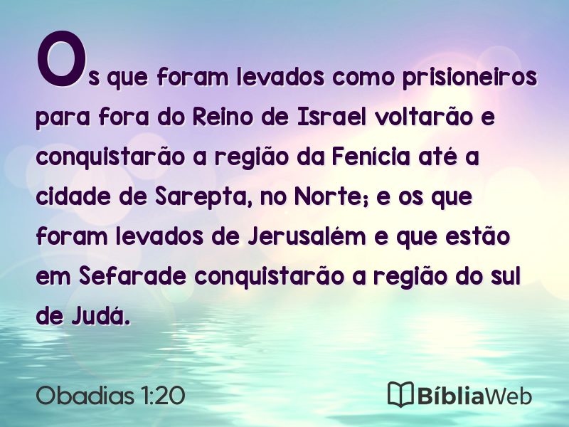 Obadias 1:20 em imagem para compartilhar