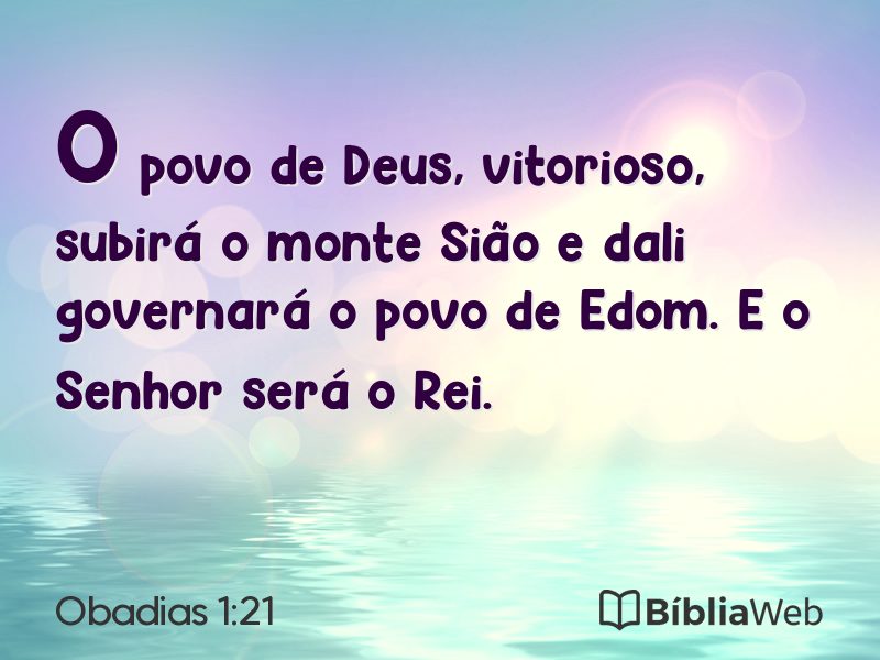 Obadias 1:21 em imagem para compartilhar