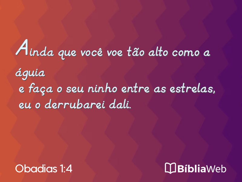 Obadias 1:4 em imagem para compartilhar
