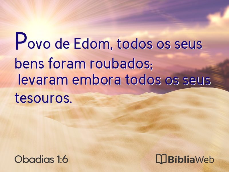 Obadias 1:6 em imagem para compartilhar
