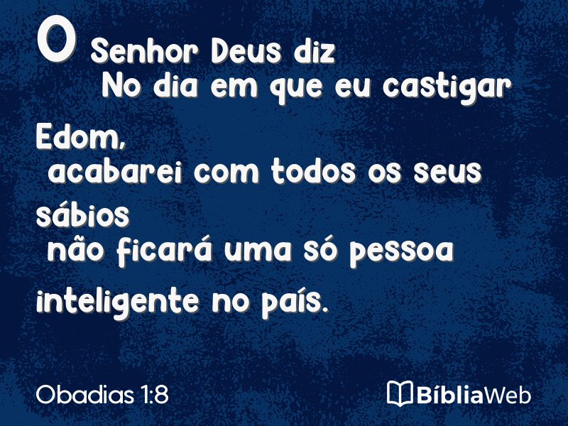 Obadias 1:8 em imagem para compartilhar