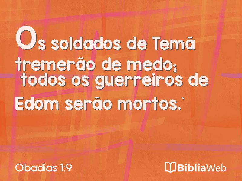 Obadias 1:9 em imagem para compartilhar