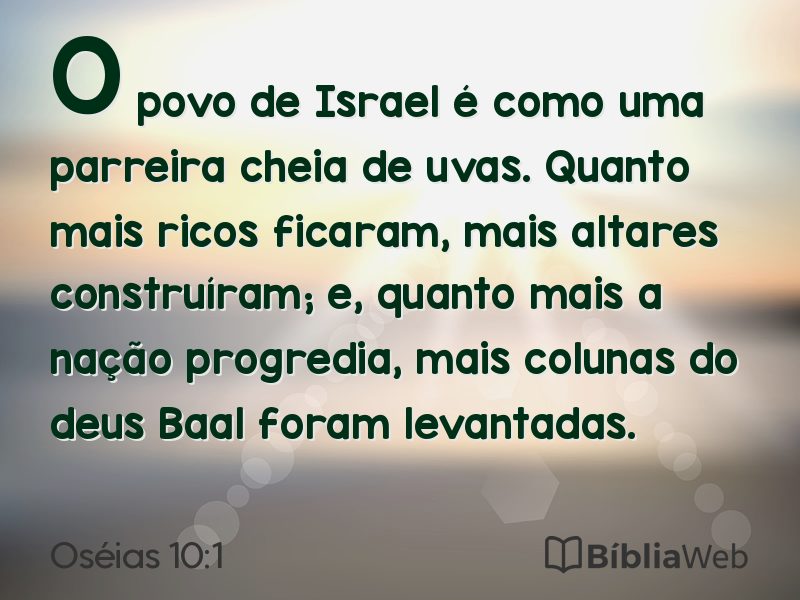 Oséias 10:1 em imagem para compartilhar