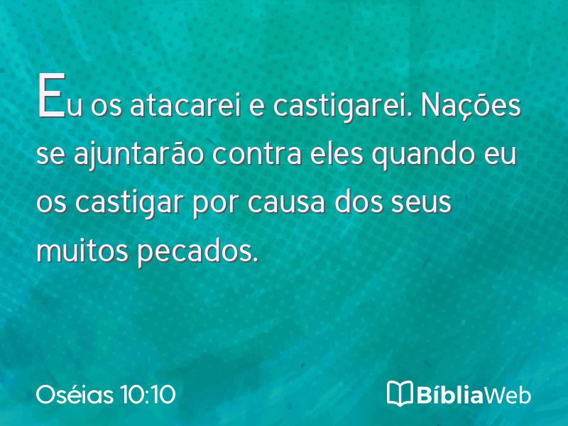 Oséias 10:10 em imagem para compartilhar