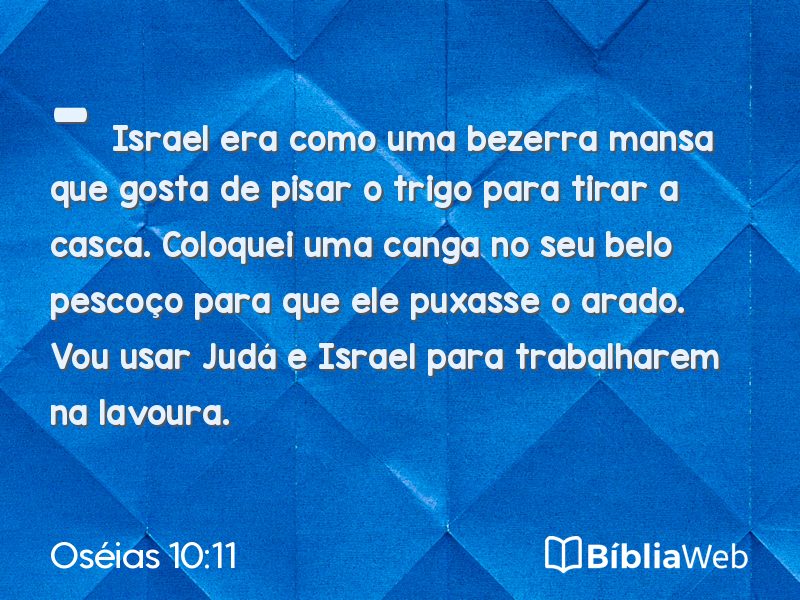 Oséias 10:11 em imagem para compartilhar