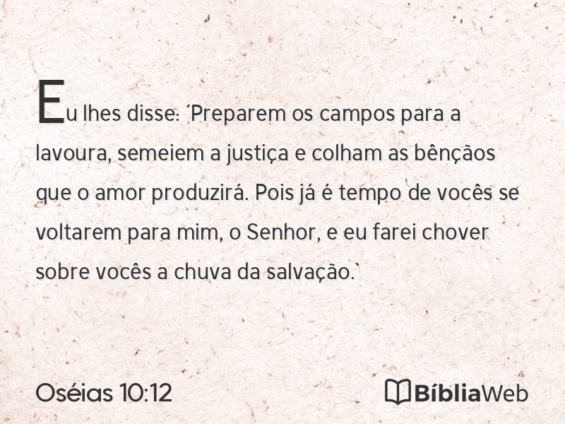 Oséias 10:12 em imagem para compartilhar