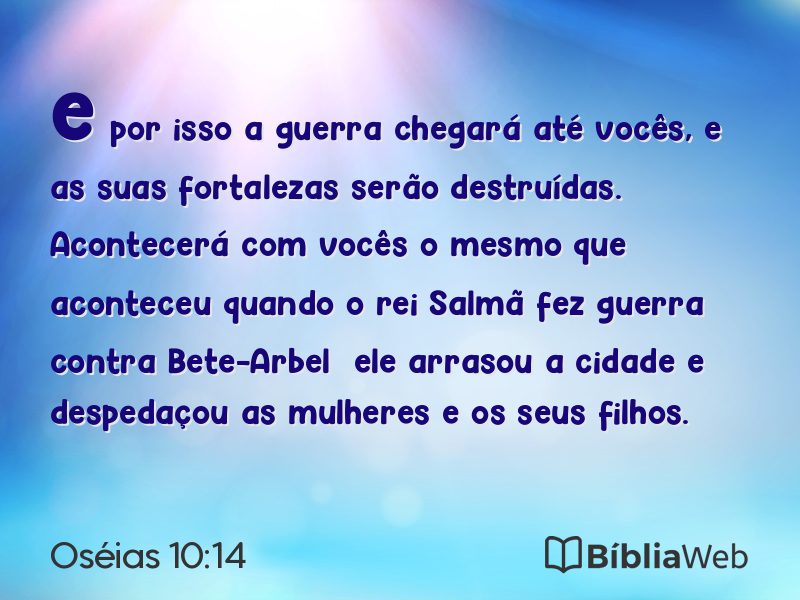 Oséias 10:14 em imagem para compartilhar