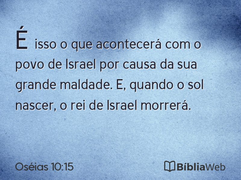Oséias 10:15 em imagem para compartilhar