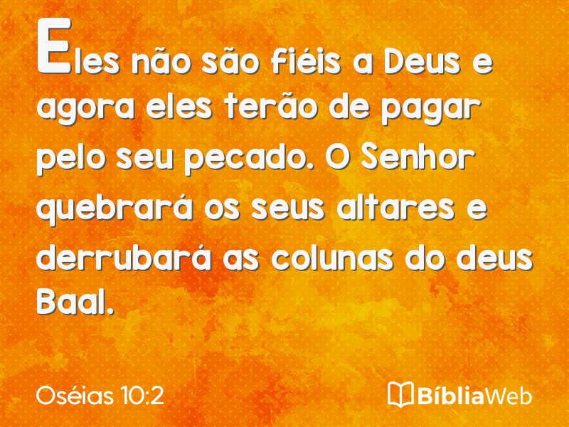 Oséias 10:2 em imagem para compartilhar