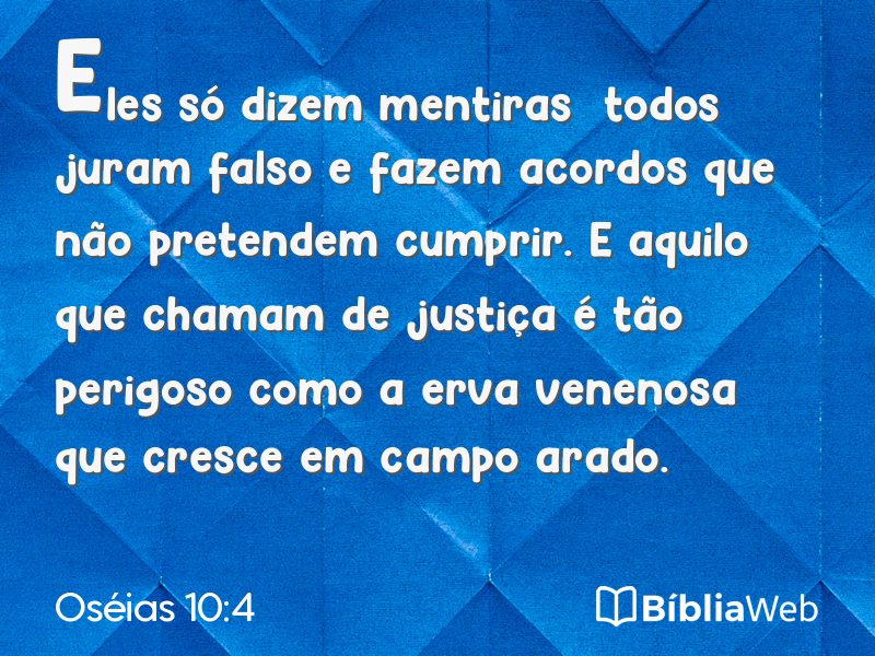 Oséias 10:4 em imagem para compartilhar