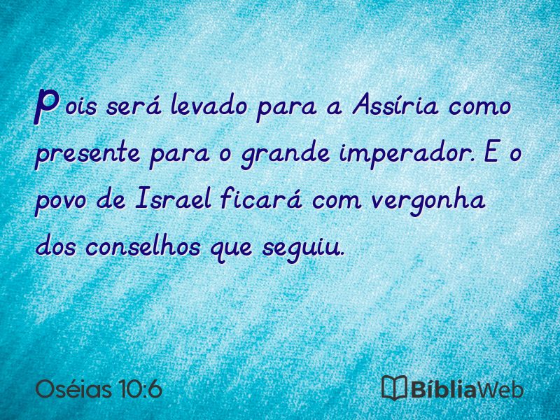 Oséias 10:6 em imagem para compartilhar
