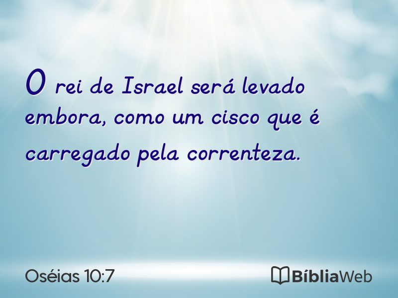 Oséias 10:7 em imagem para compartilhar