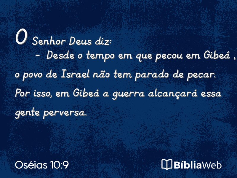 Oséias 10:9 em imagem para compartilhar