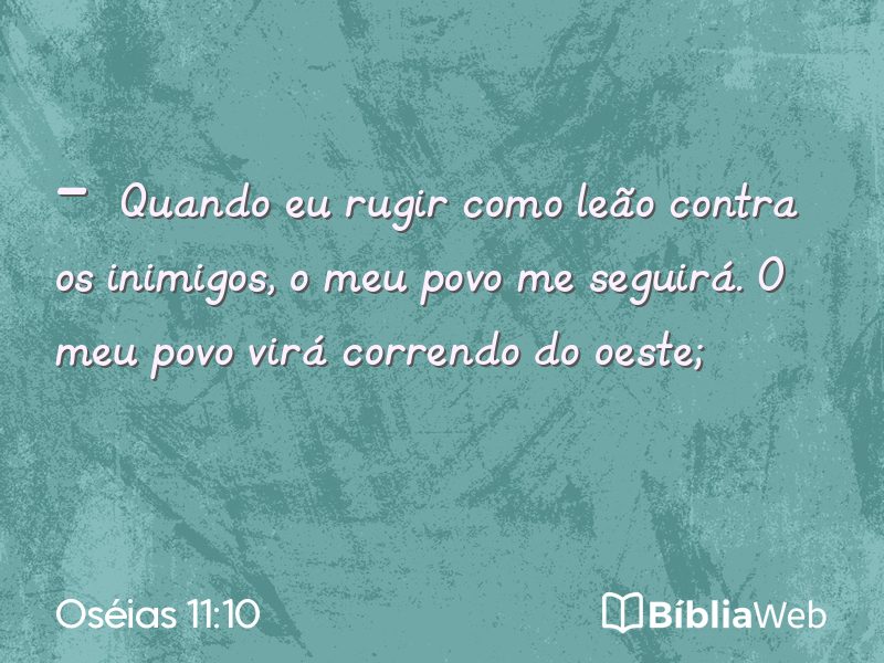 Oséias 11:10 em imagem para compartilhar