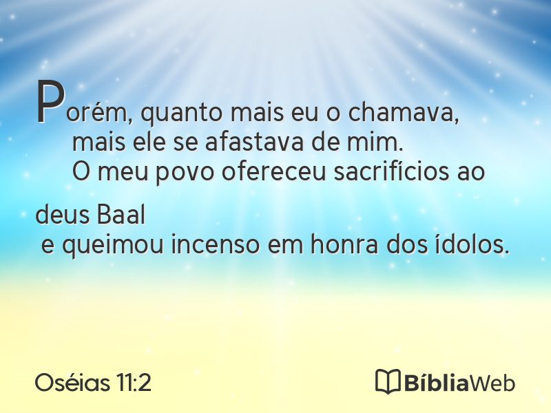 Oséias 11:2 em imagem para compartilhar