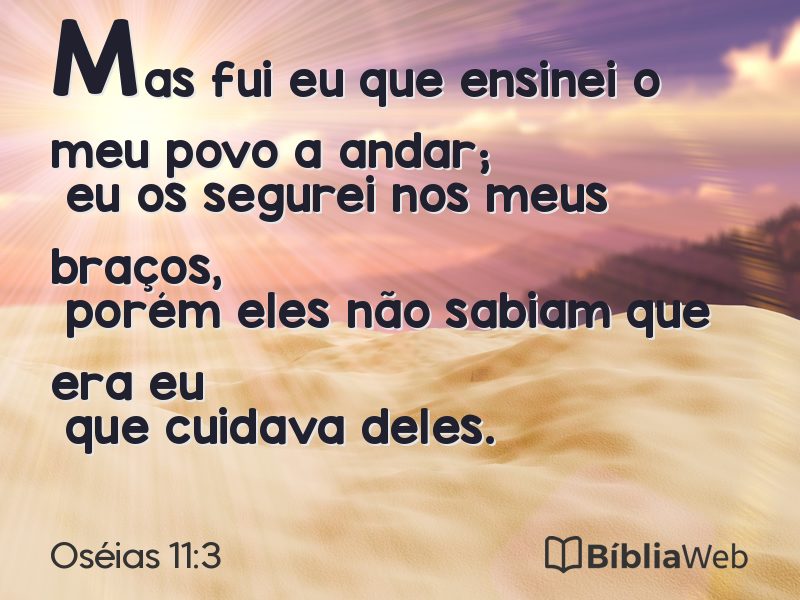 Oséias 11:3 em imagem para compartilhar