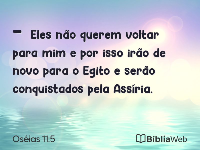 Oséias 11:5 em imagem para compartilhar