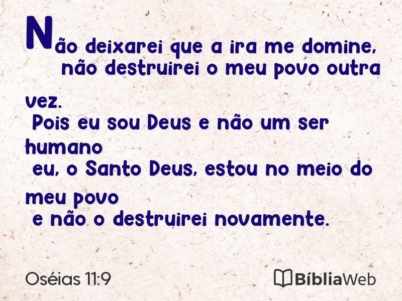 Oséias 11:9 em imagem para compartilhar
