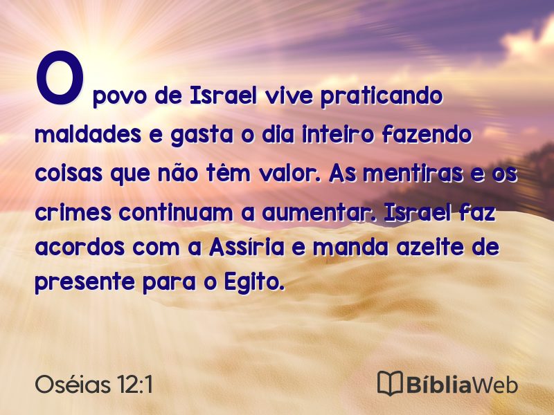Oséias 12:1 em imagem para compartilhar