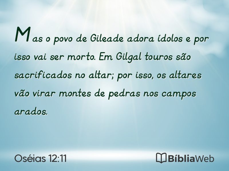 Oséias 12:11 em imagem para compartilhar