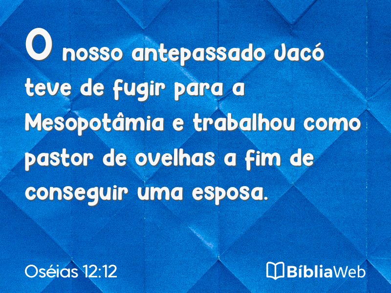 Oséias 12:12 em imagem para compartilhar