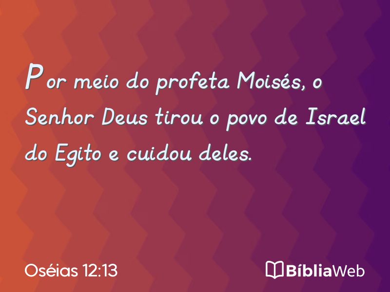 Oséias 12:13 em imagem para compartilhar
