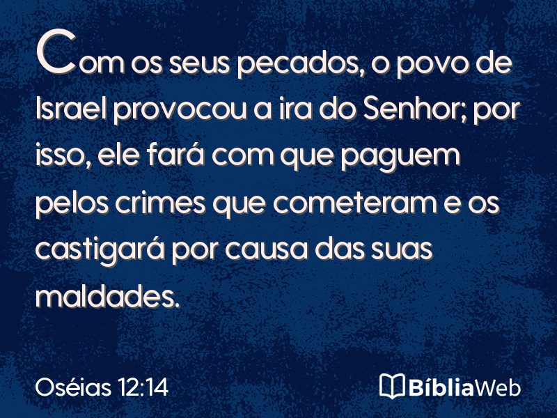 Oséias 12:14 em imagem para compartilhar