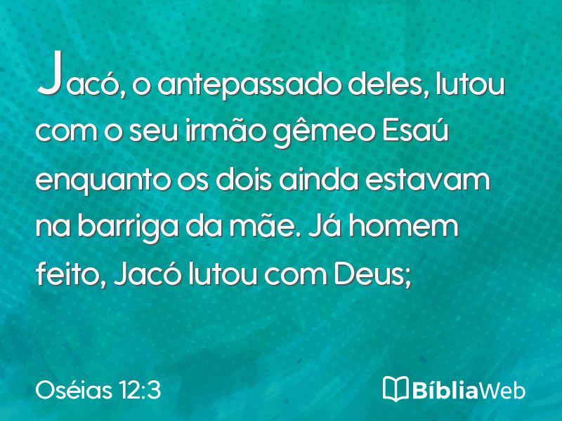 Oséias 12:3 em imagem para compartilhar