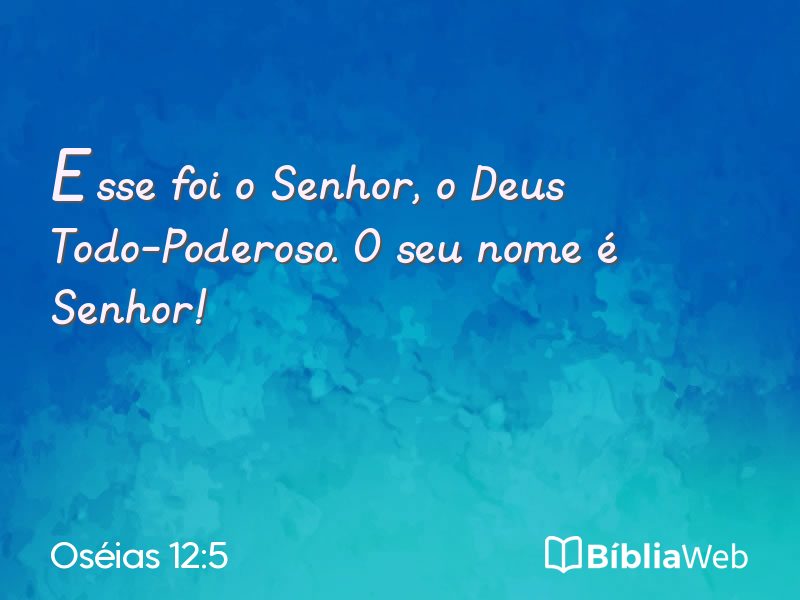 Oséias 12:5 em imagem para compartilhar