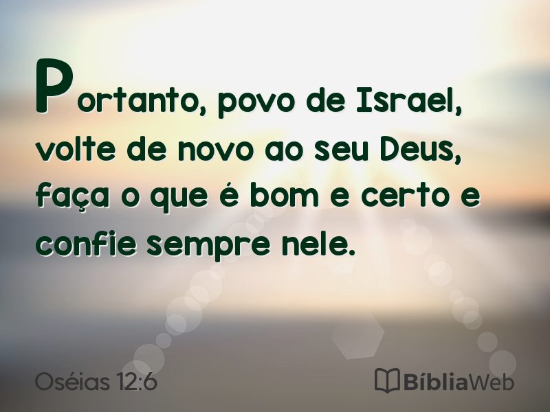 Oséias 12:6 em imagem para compartilhar
