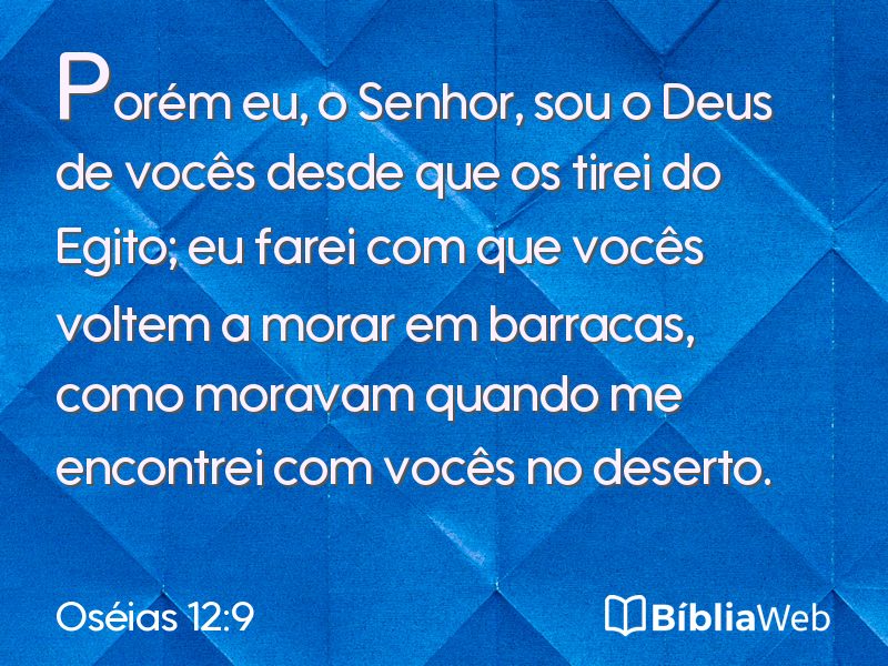 Oséias 12:9 em imagem para compartilhar