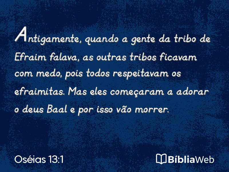 Oséias 13:1 em imagem para compartilhar