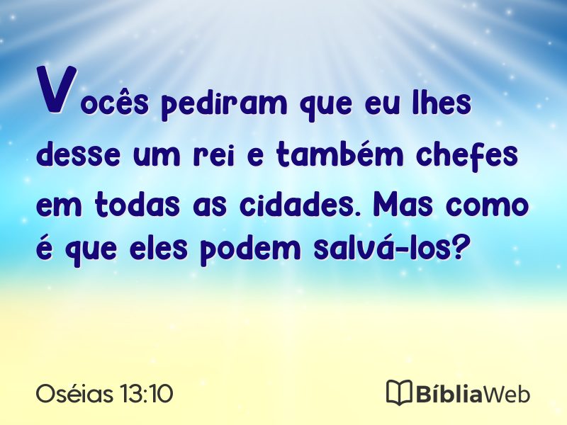 Oséias 13:10 em imagem para compartilhar