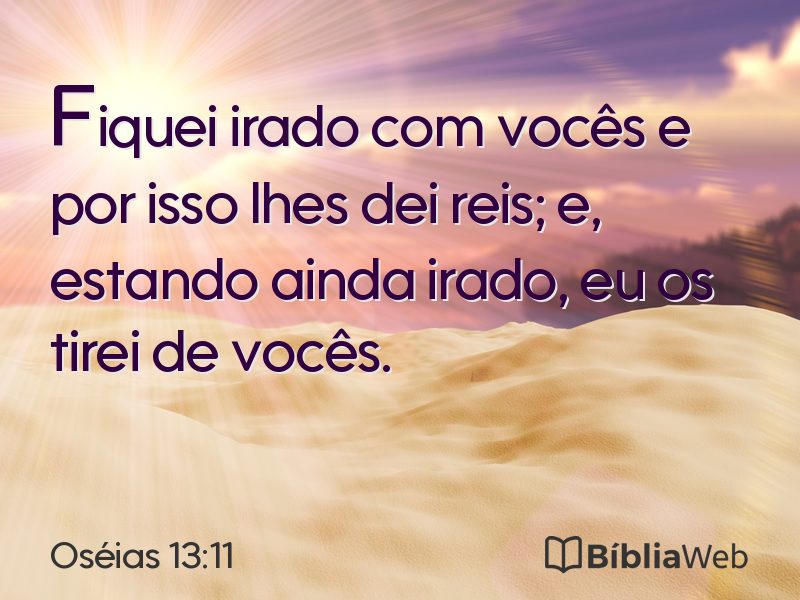 Oséias 13:11 em imagem para compartilhar