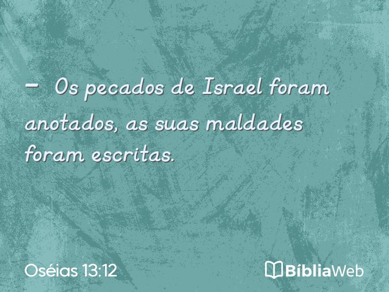 Oséias 13:12 em imagem para compartilhar