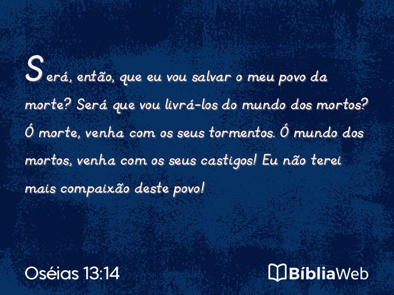 Oséias 13:14 em imagem para compartilhar