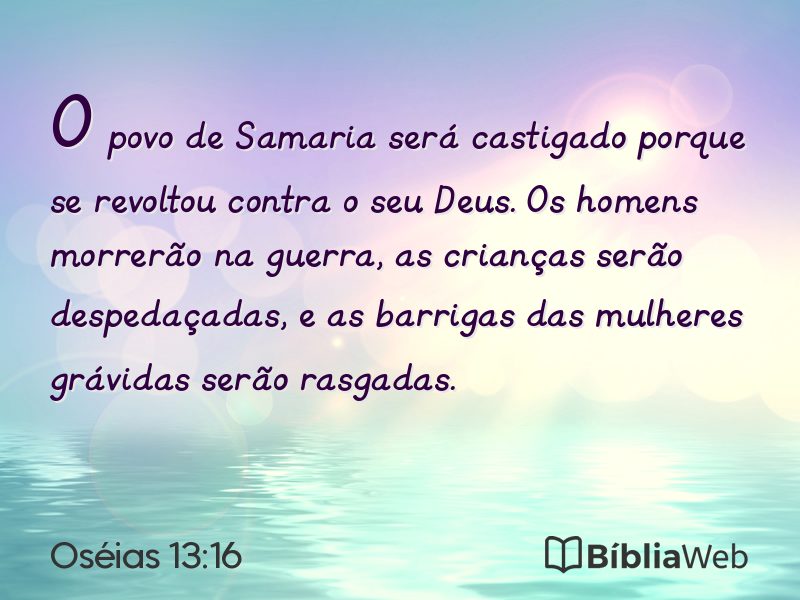Oséias 13:16 em imagem para compartilhar