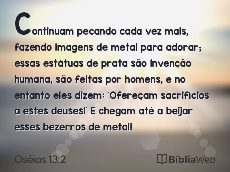 Oséias 13:2 em imagem para compartilhar