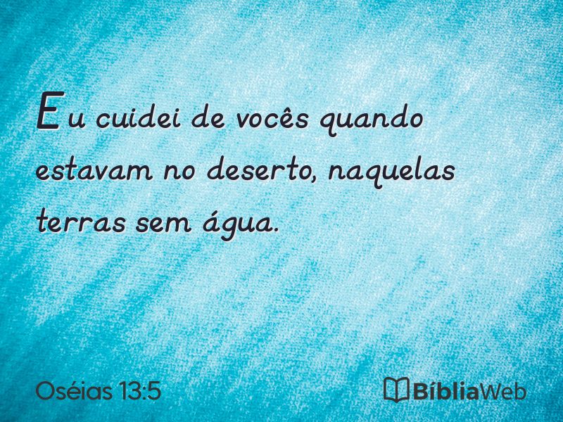 Oséias 13:5 em imagem para compartilhar