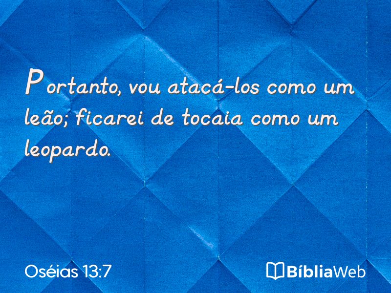 Oséias 13:7 em imagem para compartilhar