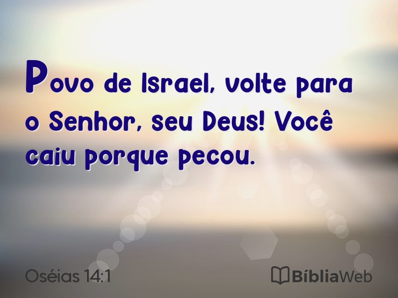 Oséias 14:1 em imagem para compartilhar