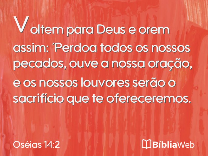 Oséias 14:2 em imagem para compartilhar