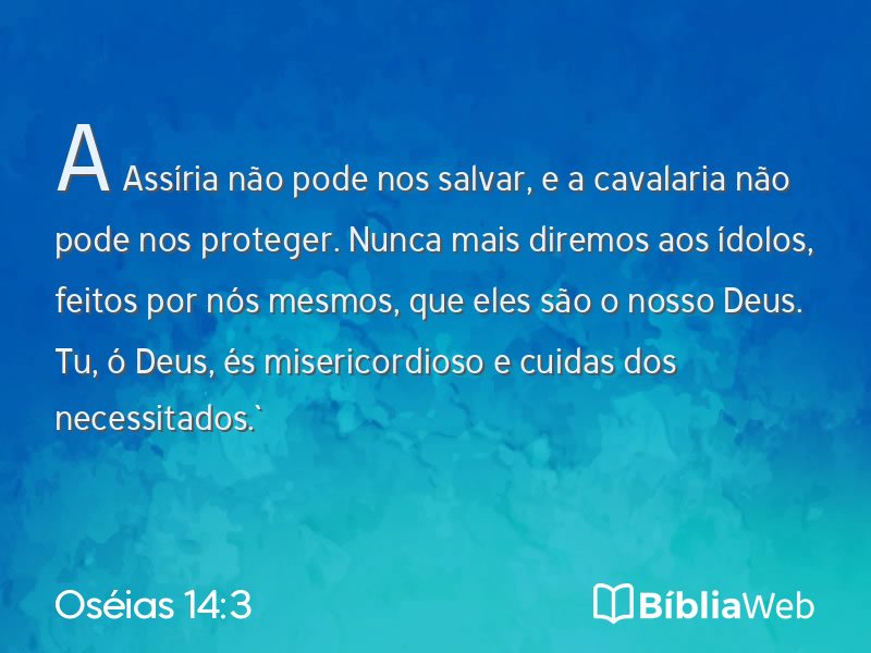 Oséias 14:3 em imagem para compartilhar