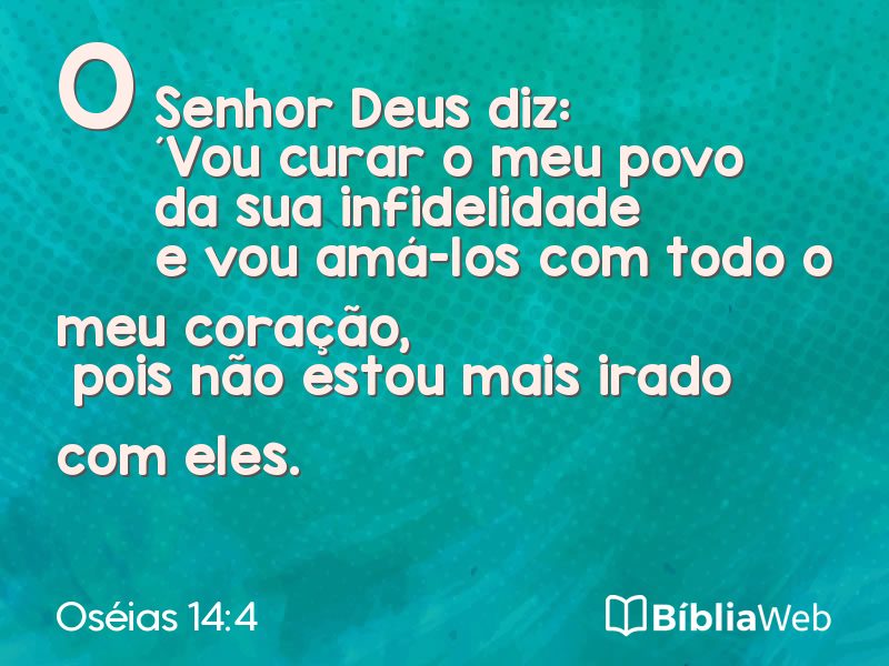 Oséias 14:4 em imagem para compartilhar